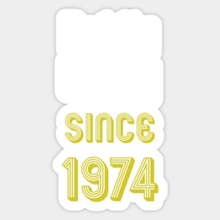 Boldly Going Since 1974 Sticker